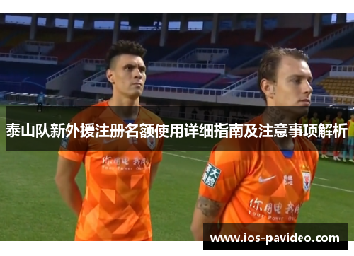 泰山队新外援注册名额使用详细指南及注意事项解析